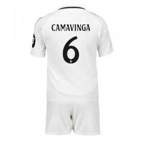 Real Madrid Eduardo Camavinga #6 Replica Home Minikit 2024-25 Short Sleeve (+ pants)